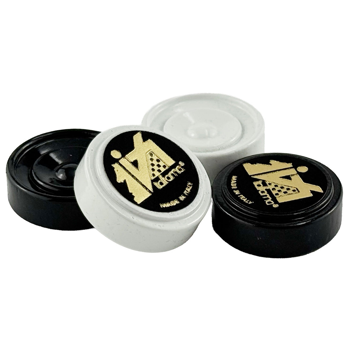 ITALFAMA Luxury Wooden Checkers Set Black/White Lacquered MADE IN ITALY