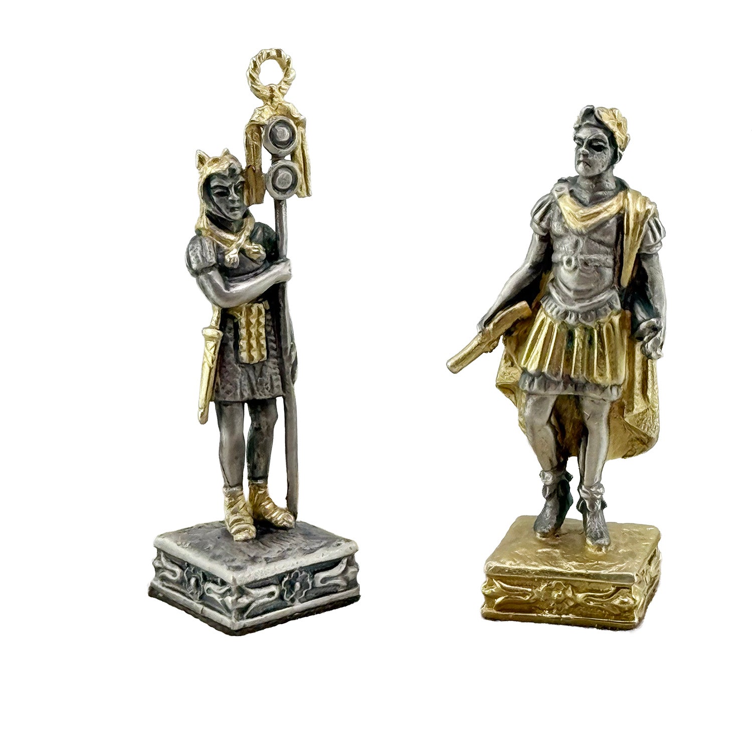 Italfama Roman Empire Chess Set 24K Gold & Onyx 34cm Bronze