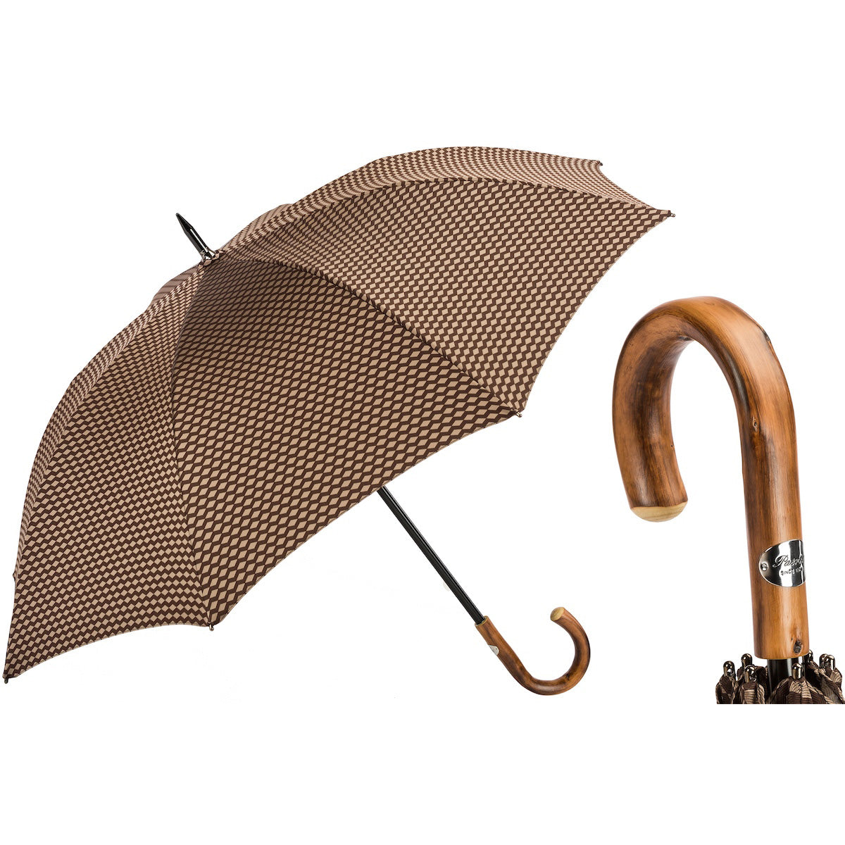 JACQUARD UMBRELLA WITH GEOMETRIC DESIGN | Pasotti – Italian Tradition and Modern Design, Handmade in Italy